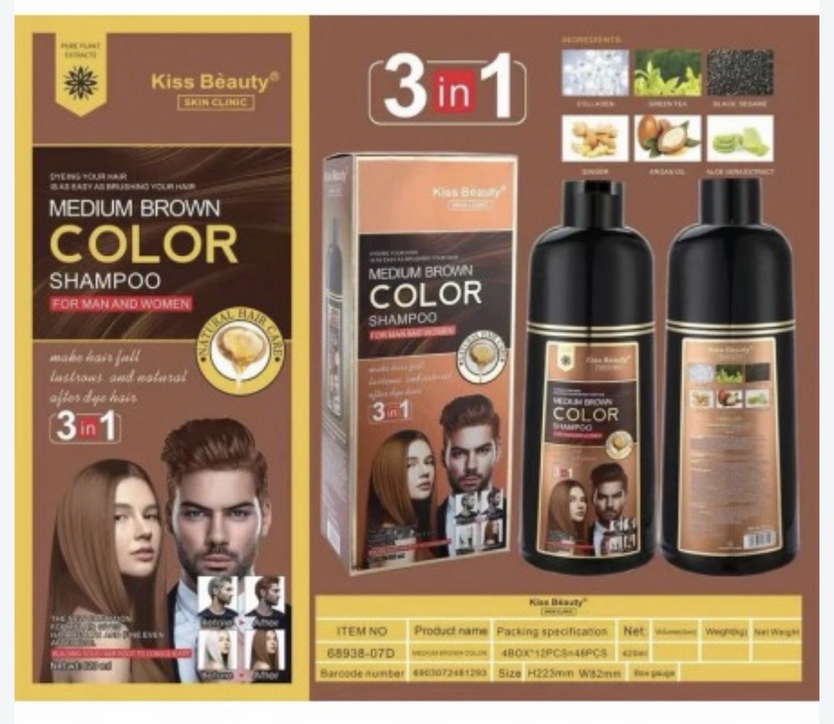 CHAMPU PARA EL PELO MARRON MEDIO